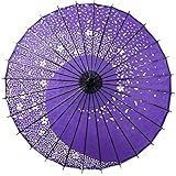 WOVTE 和傘 番傘 紙傘 舞踊傘 踊り傘 和風日傘 子供 大人 防水 飾り用 80*84cm 和服 長傘 伝統工芸 古典傘 撮影道具 写真 演劇 花嫁 七五三 cosplay 部屋装飾用 結婚式 コスチューム