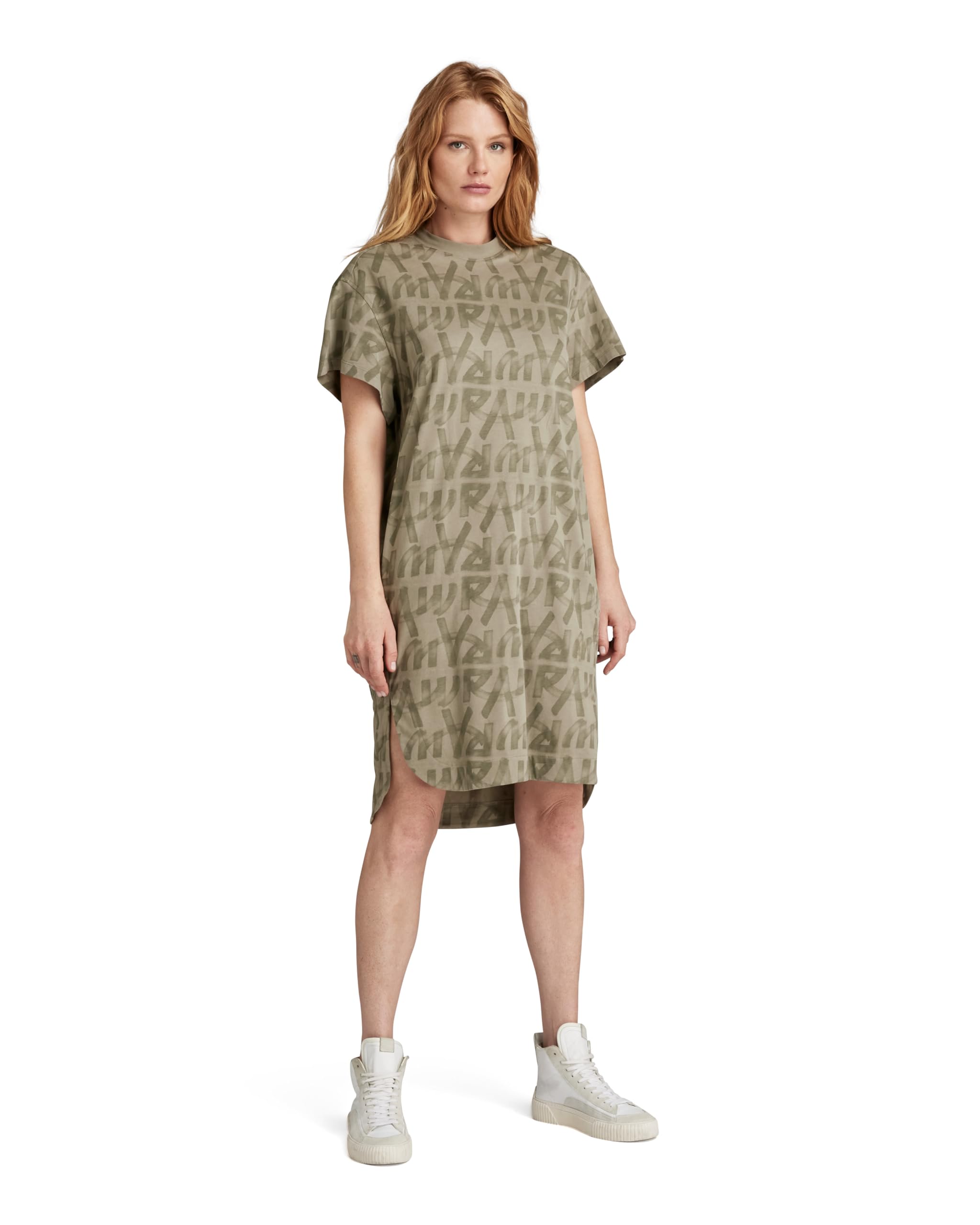 G-Star Damen Printed Loose T-Shirt Kleid Casual Dress (1er Pack)