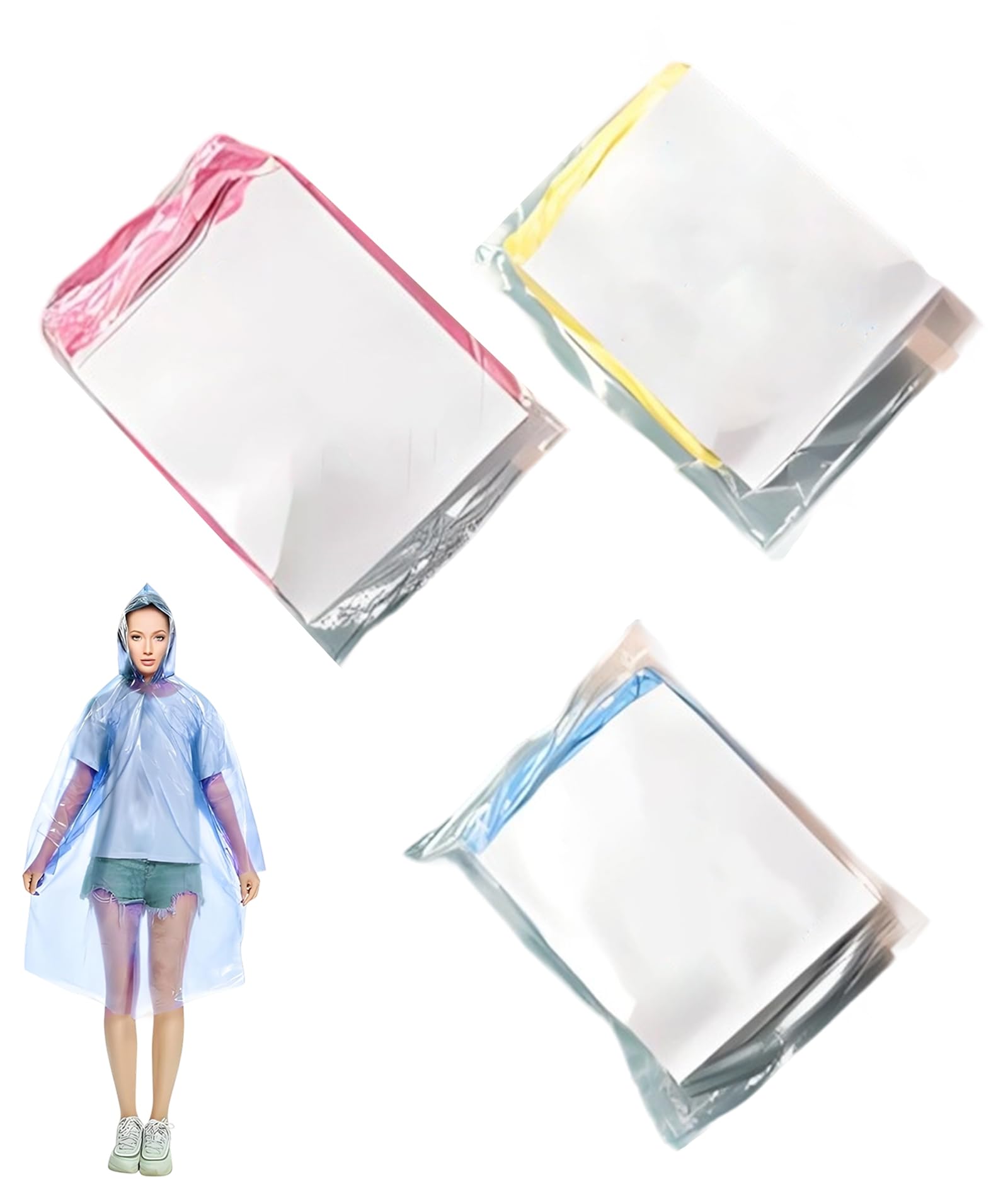 12 Pocket, Rain Card Pocket for Emergency Use, Lightweight Use and Throw for Commuting and Outdoor Activities, Compact Rainwear Solution