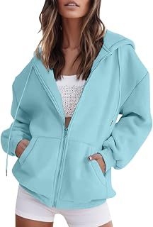 KBOPLEMQ Women's Hoodie Casual Running Jacket Sports Jacket Training Jacket Sports Jacket Transition Jacket Hoodie Oversized Sweatshirt Sweat Jacket with Hood Zip Long Sleeve Hooded Jacket Elegant