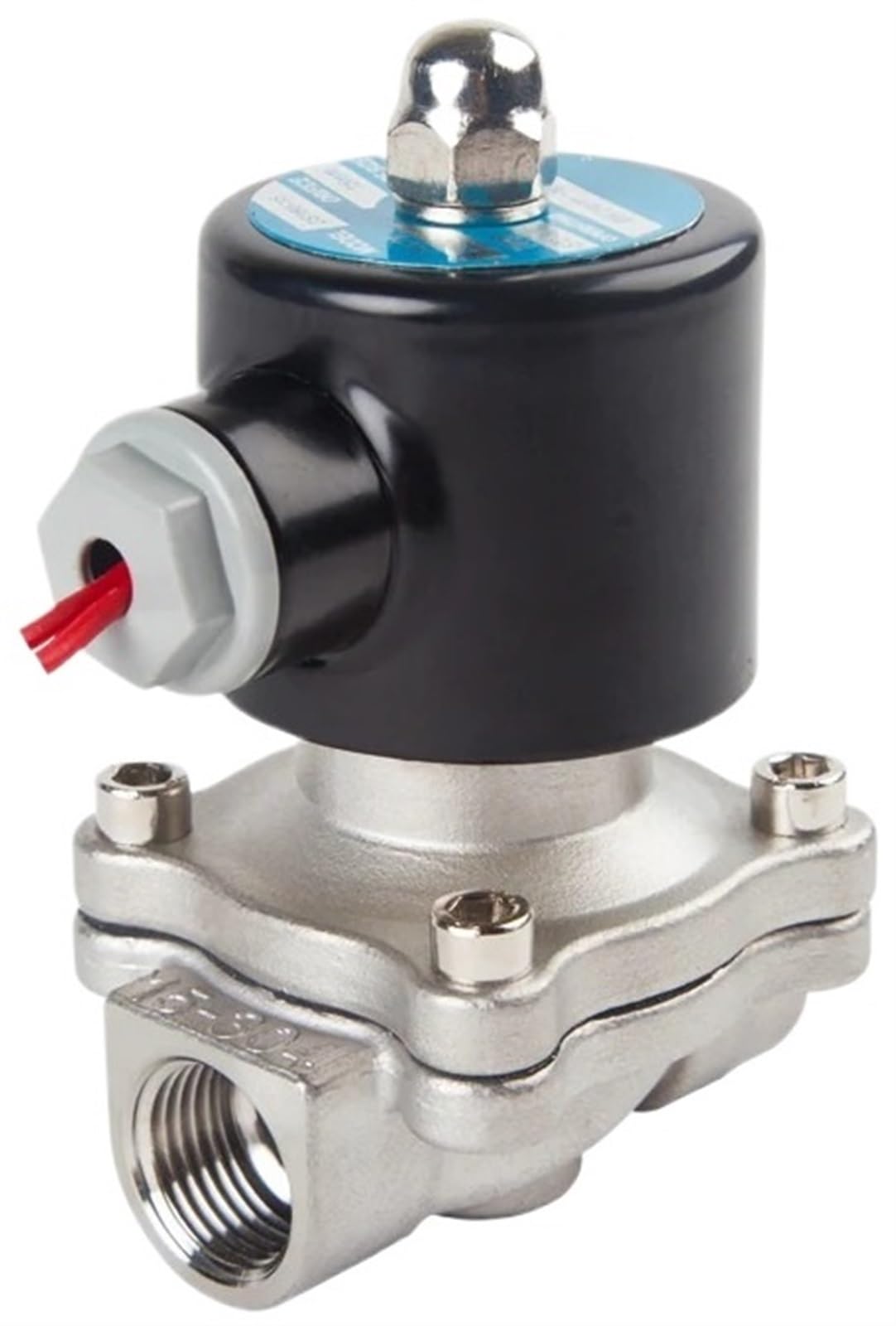 Électrovanne électrique en acier inoxydable 304 robuste taraudée 1-1/2