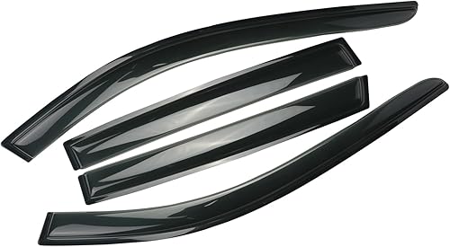 Miniatura 3 de 4 deflectores de ventana tintados en negro ahumado, deflectores de lluvia compatibles con Eclipse Cross 2018-2024