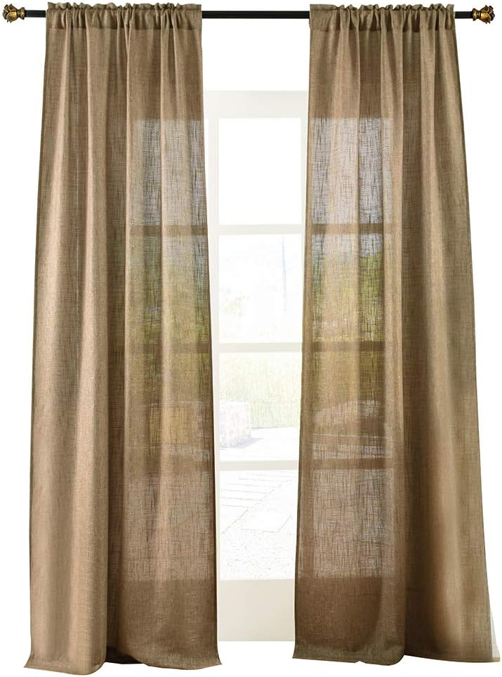 Burlap Curtain 84 inch Length