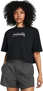 Under Armour Kadın Boxy Crop Tişört, Siyah, M