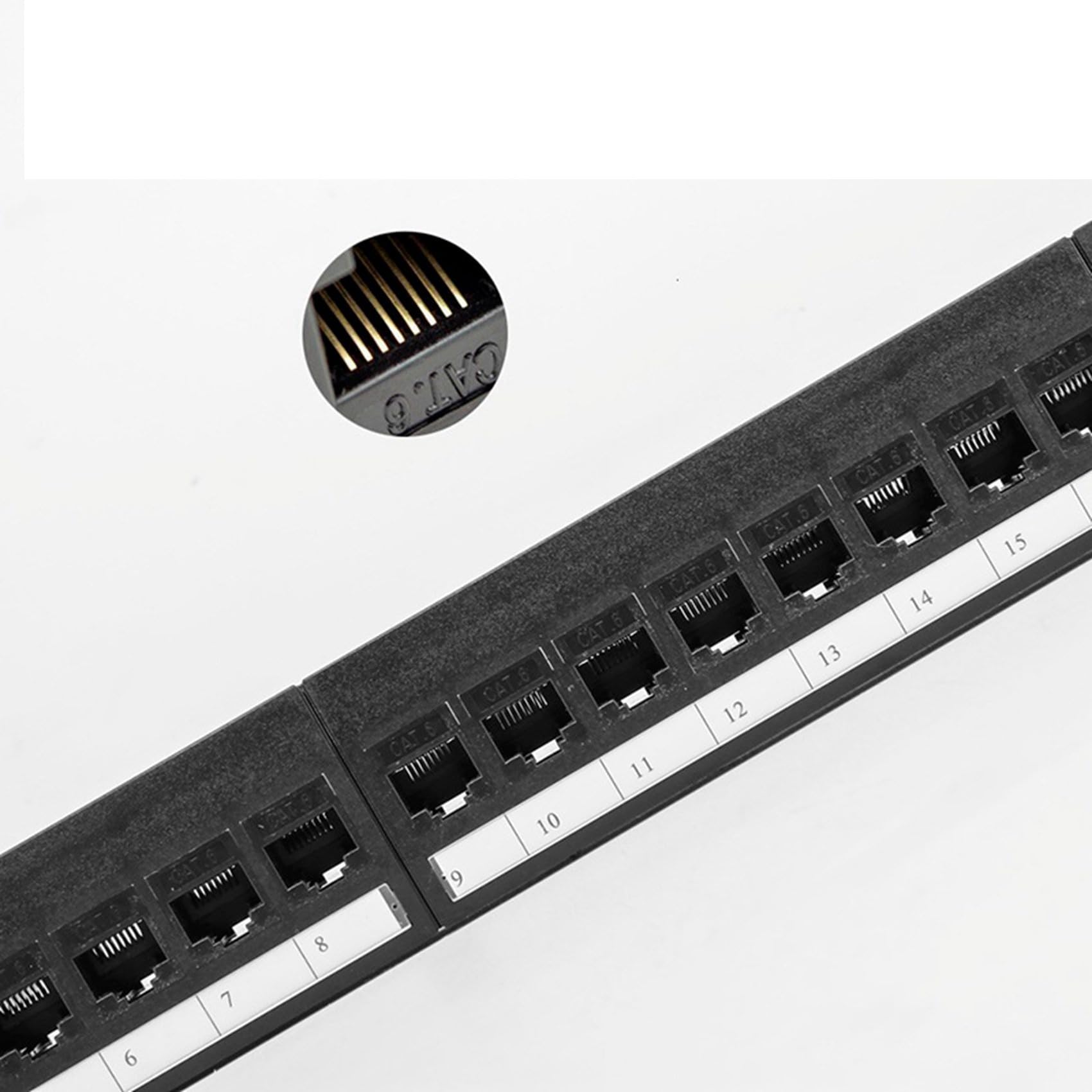 2 x 19-1U szafka-przejście szafy, 24-portowy panel krosowy CAT6, złącze kontaktowe RJ45 (RJ45), modułowa ramka