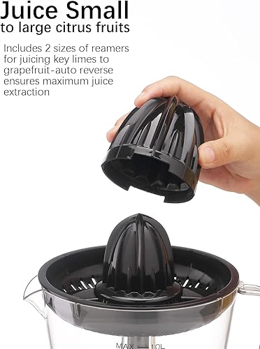 Miniatura 6 de Homeleader Exprimidor eléctrico de cítricos, exprimidor de naranja con filtro de control de pulpa, exprimidor de limón eléctrico para pomelo,