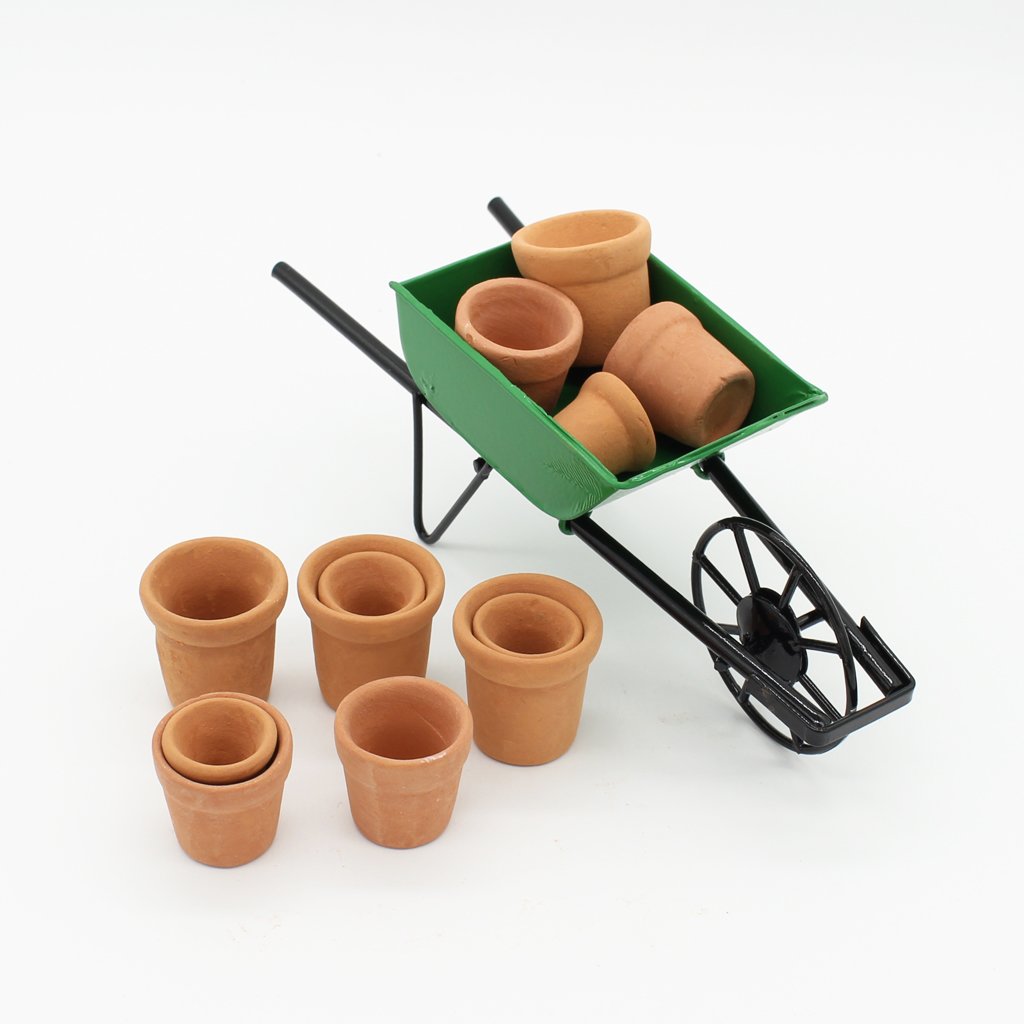 Mini Pots De Fleurs Maison De Poupée 1:12 - Décor Féerique En Bois Pour Paysage Miniature Et Jardin De Fées
