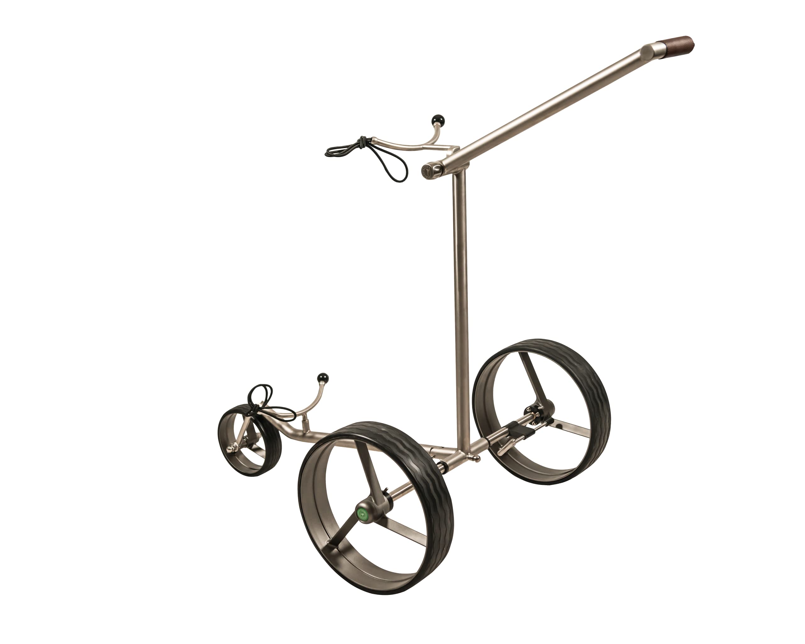 Edelstahl 3 Rad Golftrolley klappbar Fasan matt
