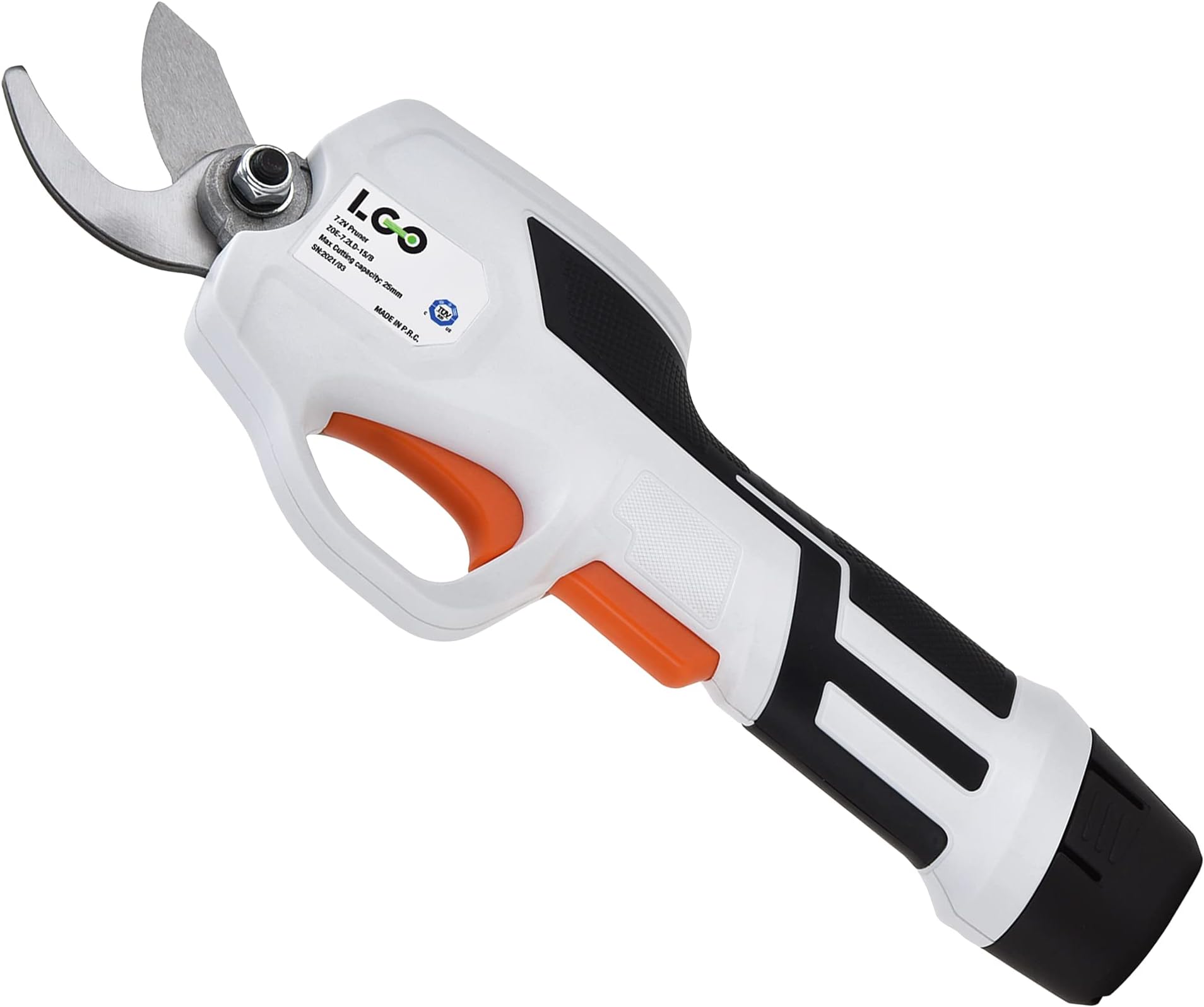 LIGOCordless Pruning Shears for Thick Stems | 7.2V Fast-Charging Battery Trims 1/2" Branches | Safety Lock & Non-Slip Handle | Rose/Bush/Shrub Trimmer