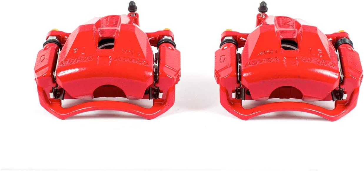 Power Stop Front S3200 Pair of High-Temp Red Powder Coated Calipers for Toyota Tacoma 2005-2015 [Model Specific]
