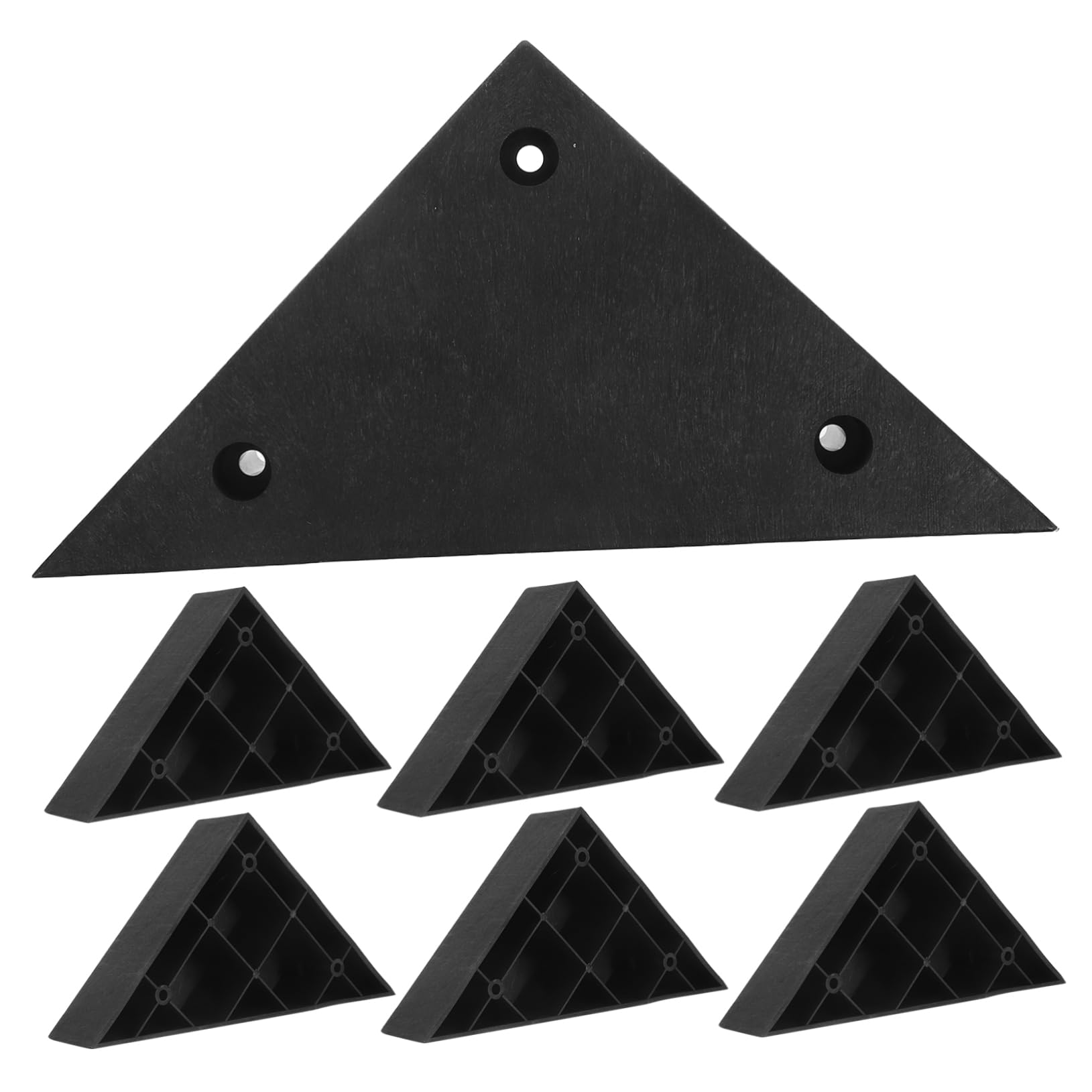 8 Pezzi Piedini Triangolari in Abs per Mobili e Divani Nero, Design Antiscivolo e Resistente All’umidità, Gambe di Ricambio per Tavoli e Sedie