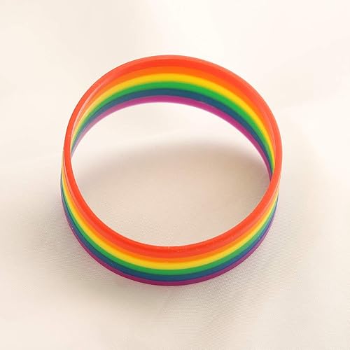 Miniatura 4 de CHOORO Pulsera LGBT Orgullo Gay Pulseras de Goma de Silicona Arco Iris Pulseras LGBTQ Joyería Orgullo Gay Regalos