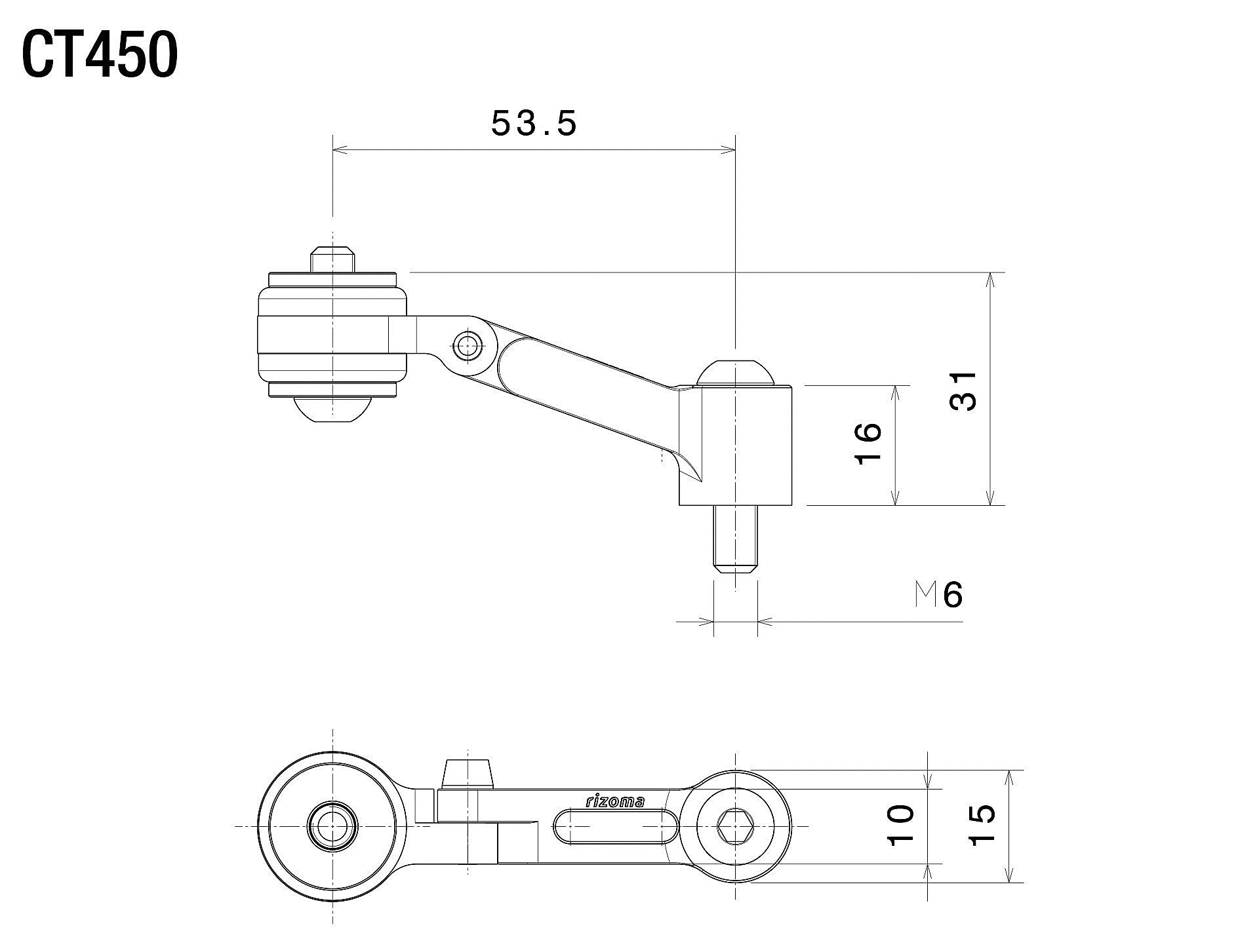 Ct450b - support de réservoir de liquide de frein/réservoir dhuile dembrayage