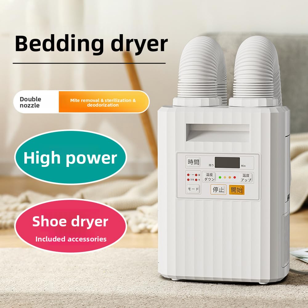 Calentador de cama y secador de aire multifunción 3 en 1, eliminación de humedad portátil para ropa de cama, zapatos, ropa, electrodomésticos compactos para uso doméstico