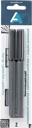Art Alternatives Marcador permanente, juego de 2 marcadores, negro