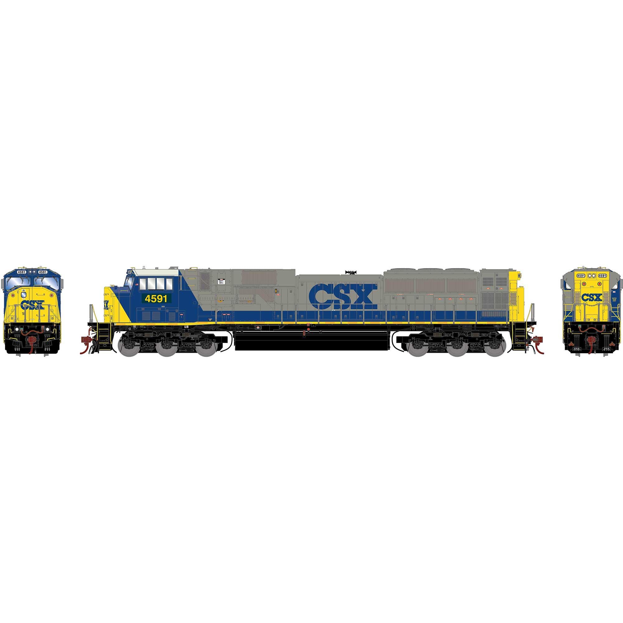 Athearn HO G2 SD80MAC w/DCC & Sound CSX/YN2#4591 ATHG28187 HO Locomotives