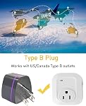 Universal World to Canada/American Outlet Plug Adapter-Type B (4 Pack), 3 Prong to 3 Prong Travel Adapter, International Tourists from European/EU/China/Australia/UK to US