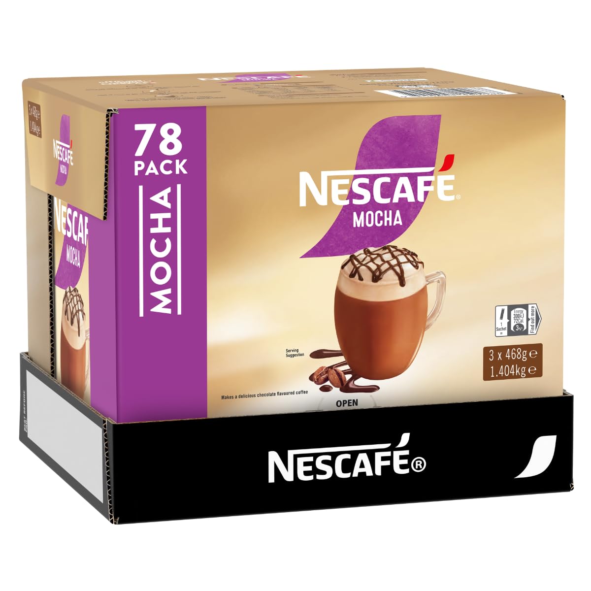 NESCAFÉ Mocha Instant Coffee Mixes Sachets 78 Pack (3 x 26 Pack