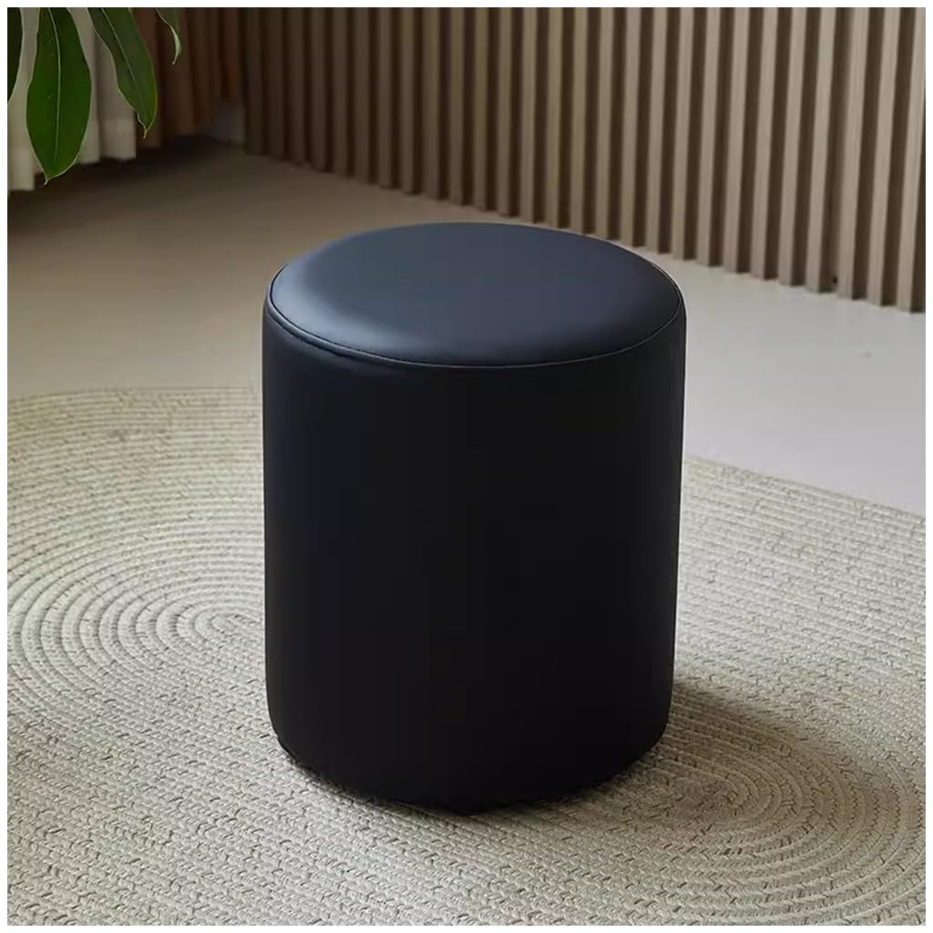 Tabouret rond en similicuir, petit tabouret de maquillage et banc minimaliste salon