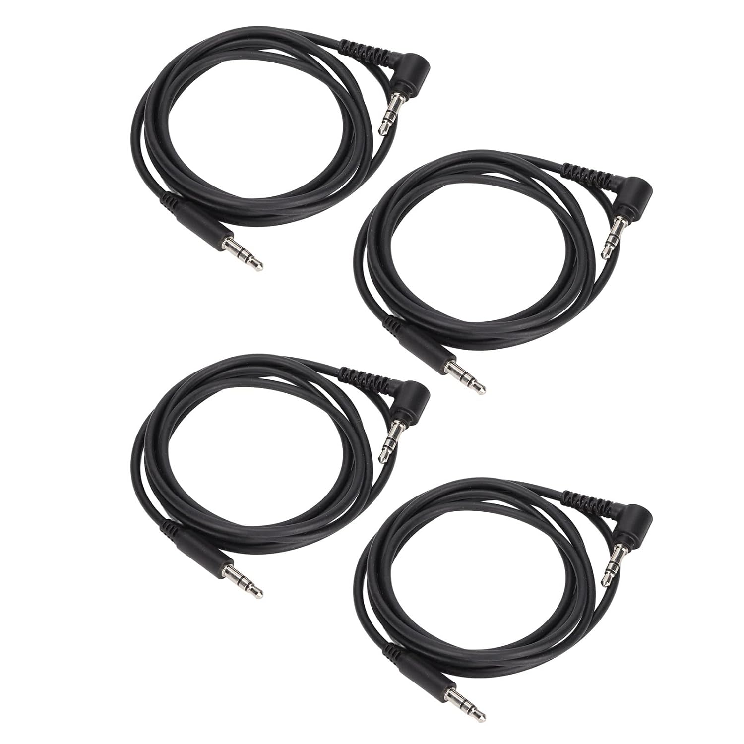 Buy Male to Male Auxiliary Sound Cable, Soft Black 4Pcs AUX Cord Universal for Speaker Online at