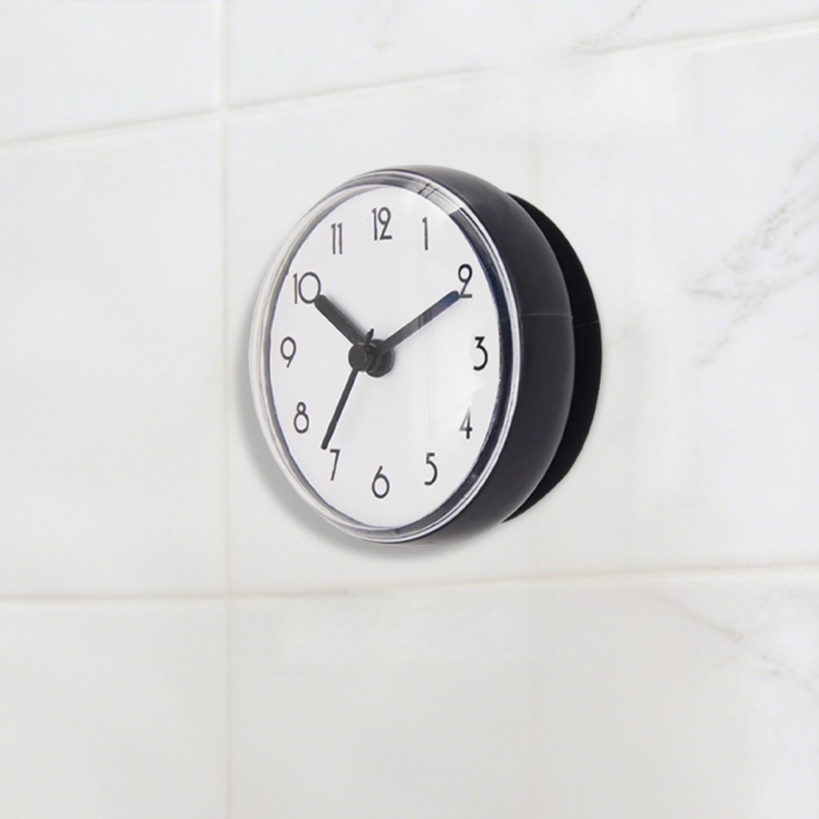 Bathroom Shower Clock with Suction Cup for Pool Supplies Mirror Refrigerator Grey-image-35