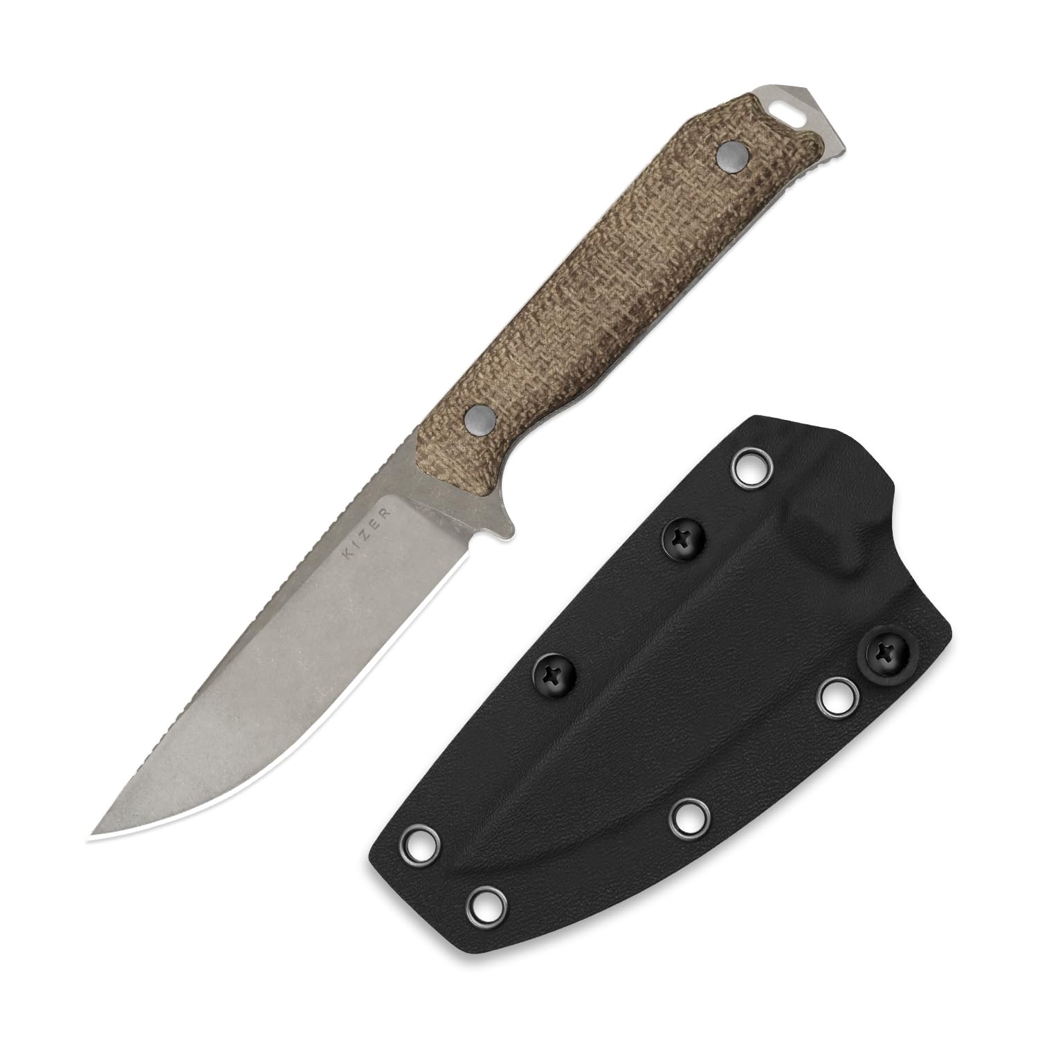 Kizer Begleiter Fix Cuchillos de Hoja Fija, 1045MD1