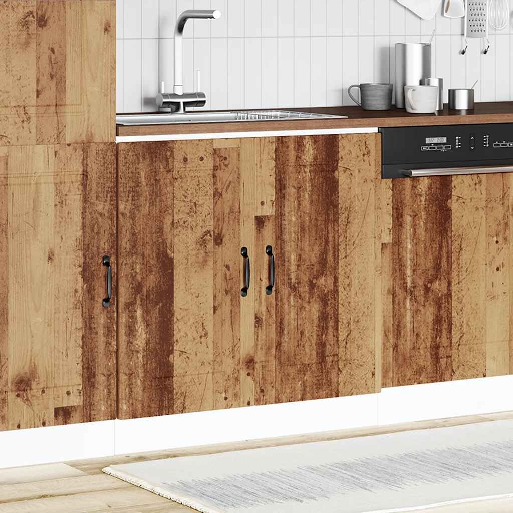 Genérico Mueble bajo para Fregadero Kalmar Madera Vieja 80x46x81,5 cm,Mobiliario,Armarios y Almacenamiento,Armarios de Cocina,853455