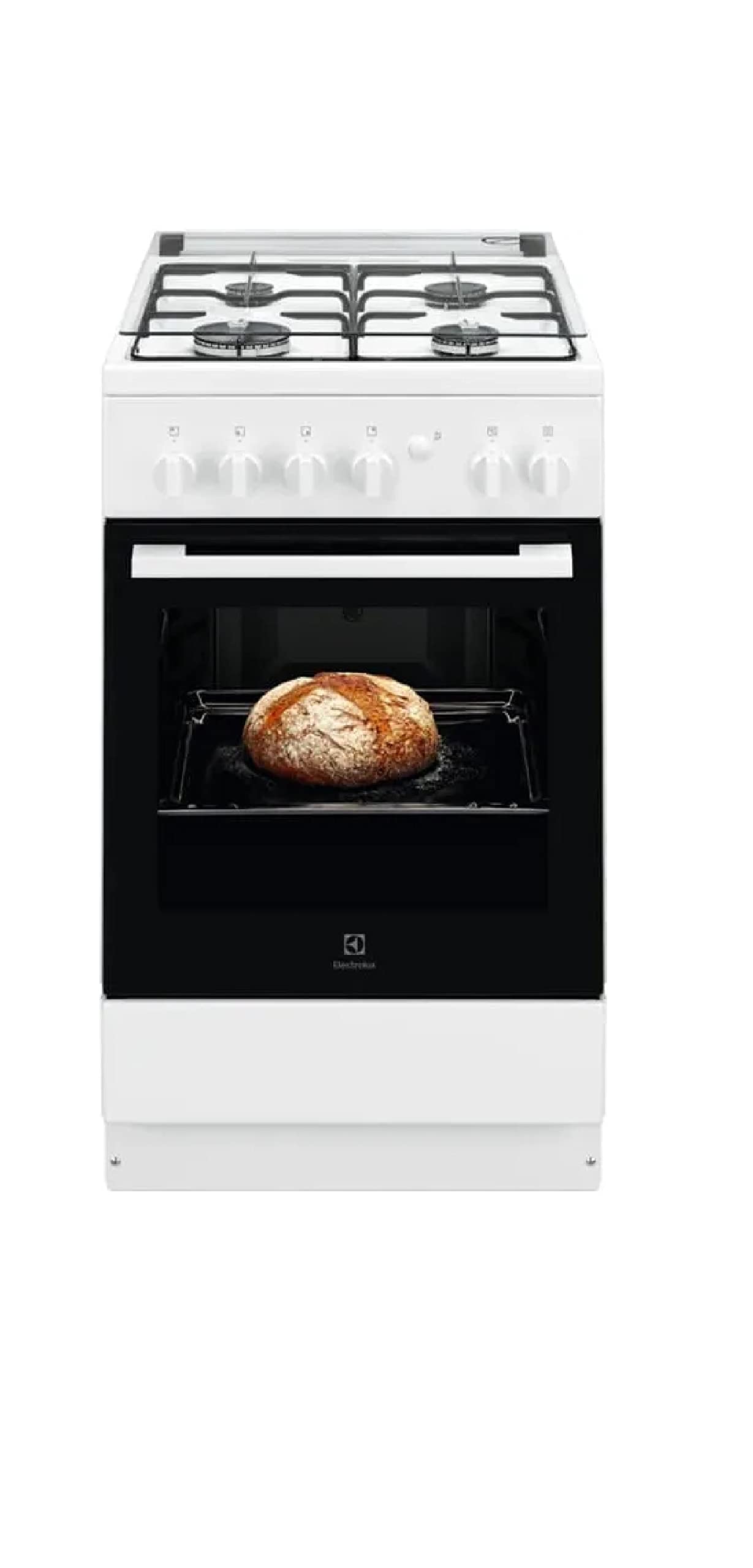 Electrolux LKK500000W - Cucina a gas con forno elettrico statico, 50 cm, 56 L, Classe A, 4 fuochi, accensione elettronica, vano portaoggetti, Bianco - 4