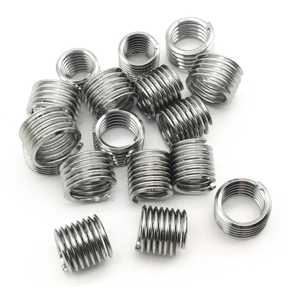 Kit assortimento di inserti filettati for riparazione di viti elicoidali in acciaio inossidabile 304 da 84 pezzi, M3, M4, M5, M6, M12