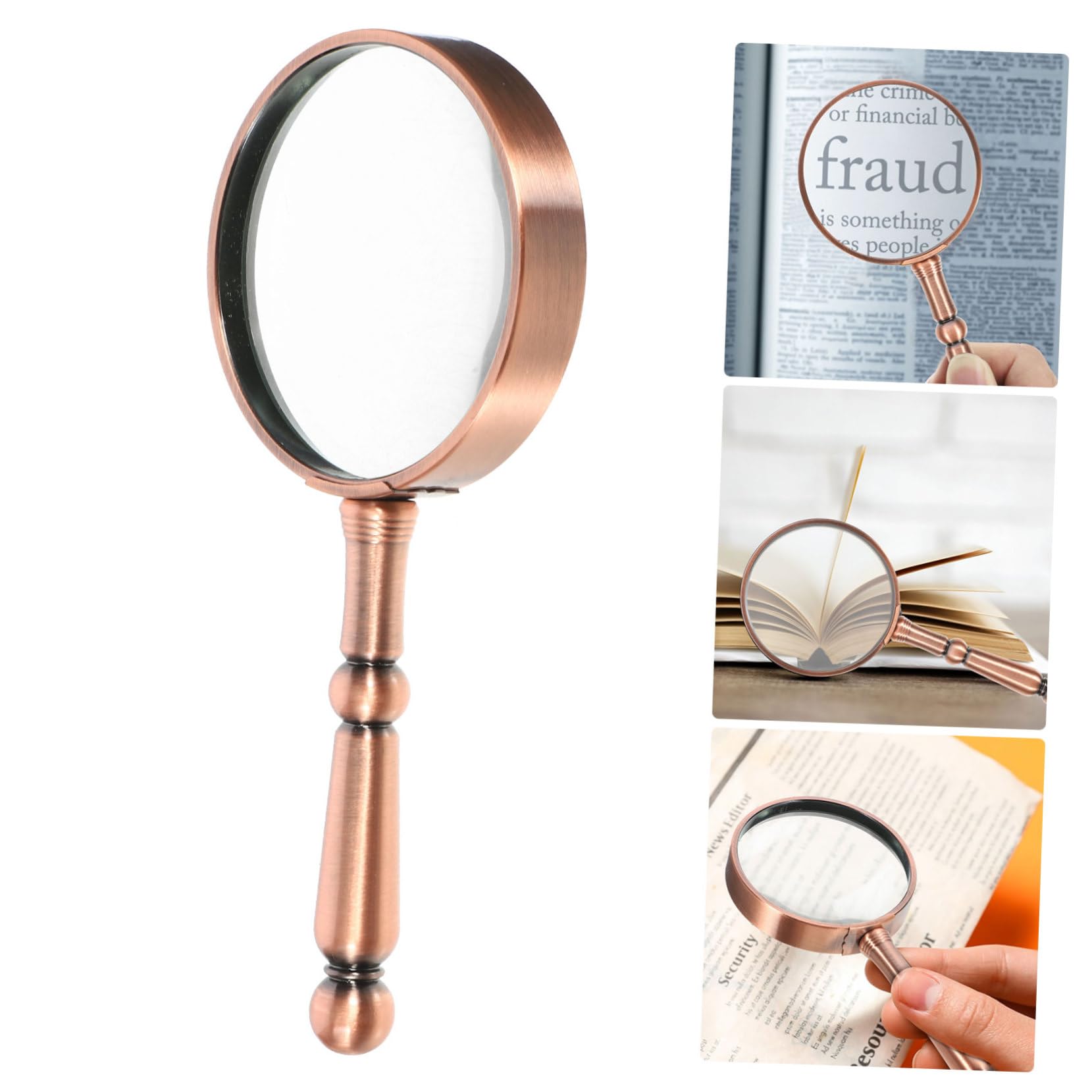 Beaupretty 3 Stck. Retro Leselupe Handheld Lupe für Senioren zum Lesen von Büchern Zeitungen und Stempelsammlungen Tragbar Leicht für Schwache Augen Klassisches Design