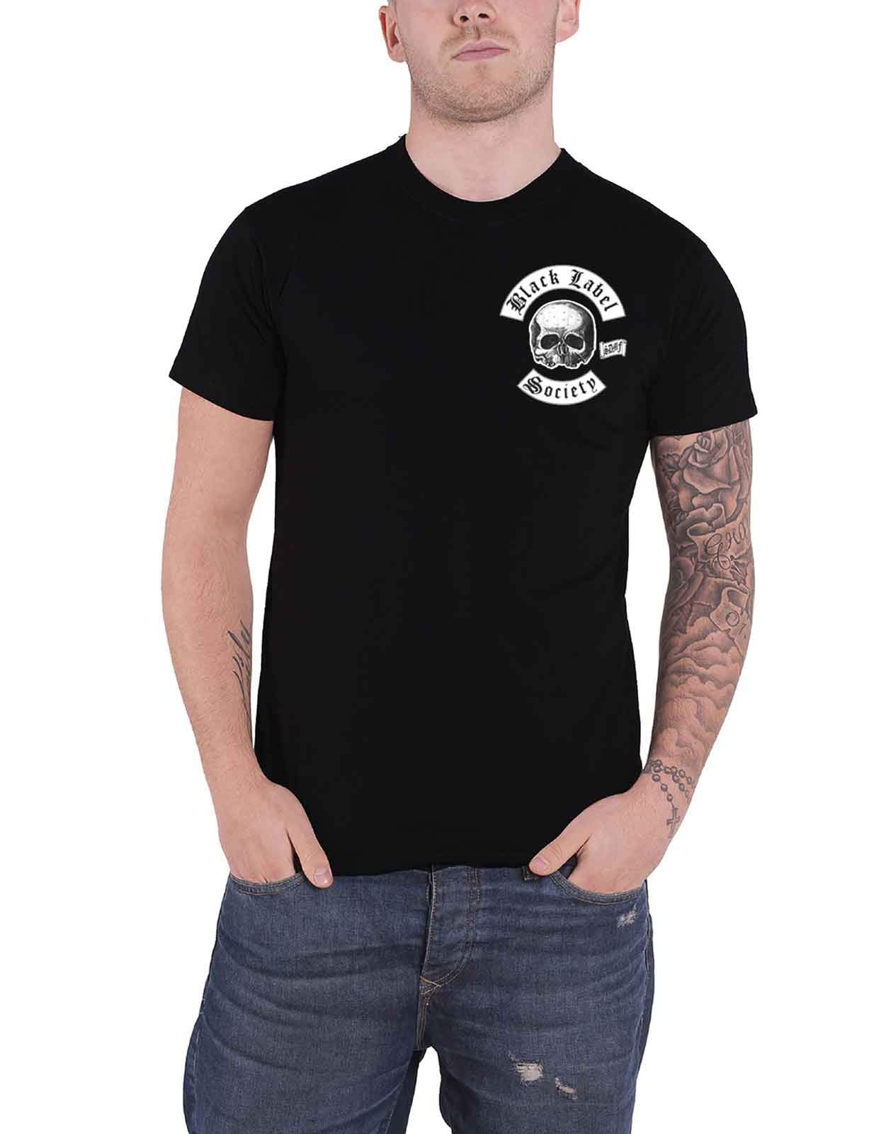 Black Label Society T Shirt Skull Band Logo Official Mens Black XL