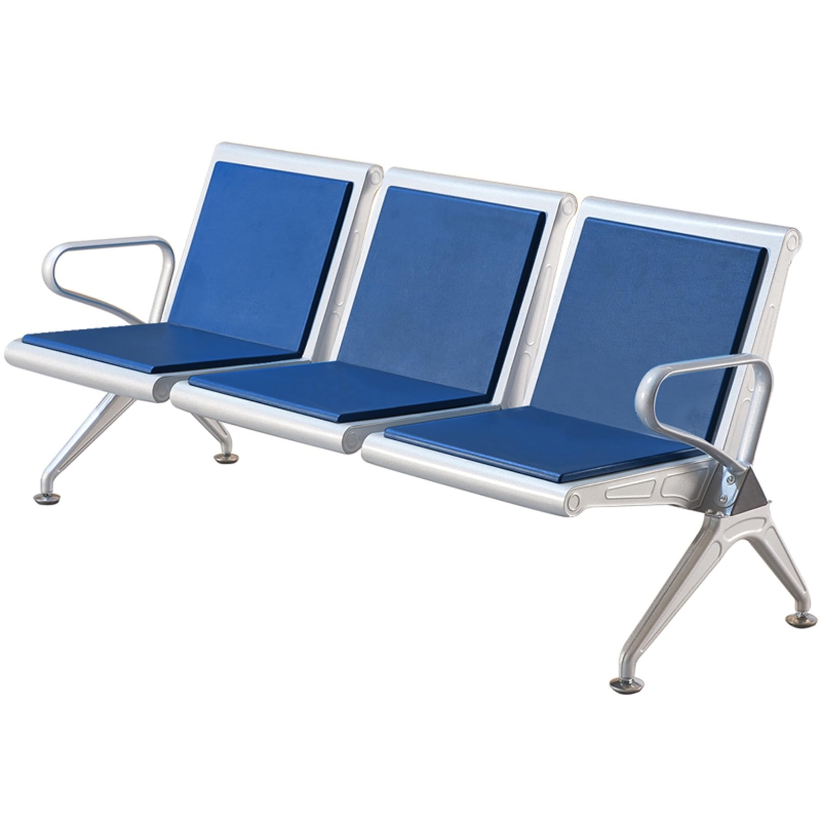 SaryEdge Area Chairs and Benches for Clinics, Airports, Hospitals, and Salons - Reception Seating with Armrests, Durable Office Furniture,Navy Blue,Navy Blue