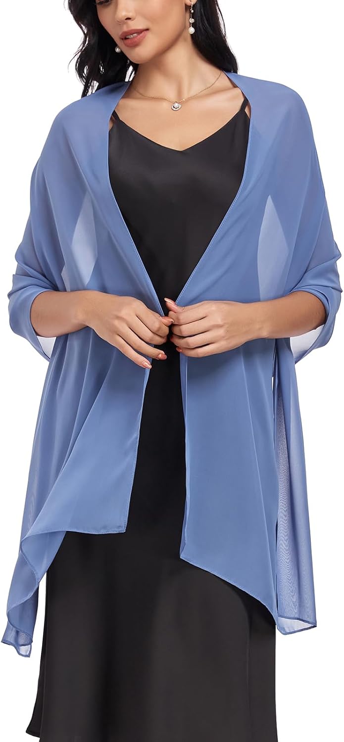 Shawls and Wraps Soft Chiffon Scarve Scarf For Evening Party Dresses Wedding Stole - Image 5