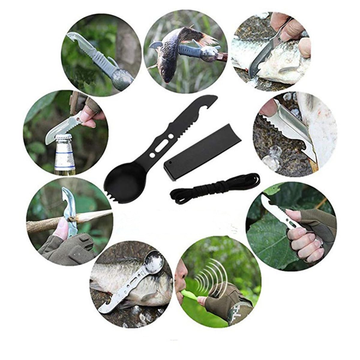 scosao Außen Notfall Survival Kit, 22 in 1 Erste Hilfe Set Notfall Ausrüstung mit Tasche für Outdoor-Abenteuer, Jagen, Wandern, Fischen, Geschenke für Männer Frauen