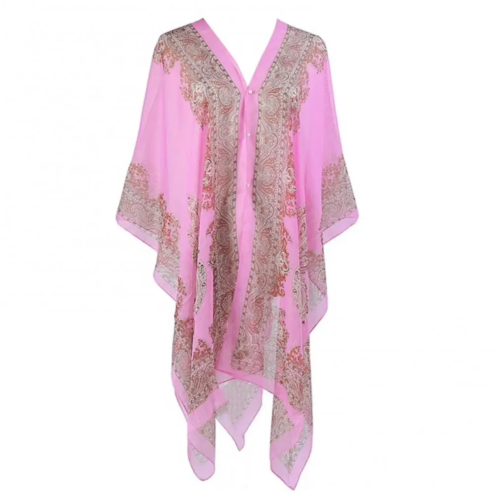 Vestido de playa túnica rosa para mujer ropa de baño cómoda y ligera de verano