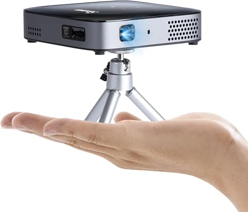 Mini Portable Projector with Rechargeable Battery Speaker & Tirpod, 1080P(4K