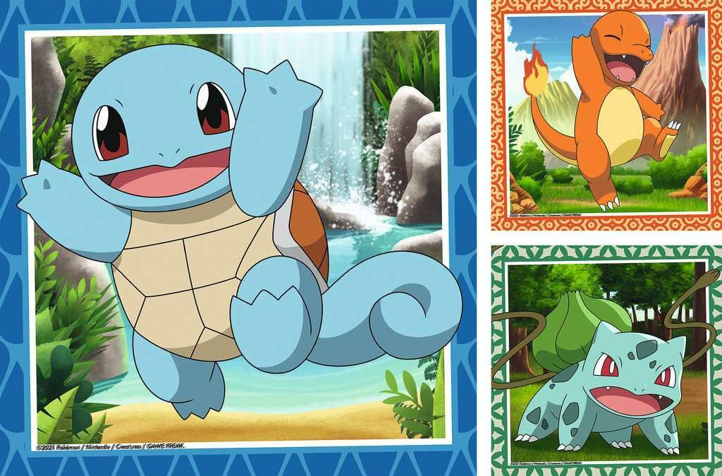 Puzzle dla dzieci 2D: Pokemon 3x49 elementów