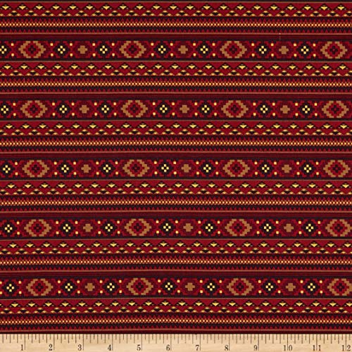 Riley Blake Back Of The Chutes Stripe Rust, Quilting Fabric by the Yard