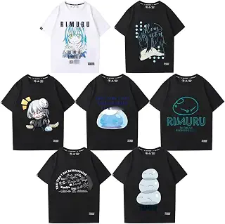 [ほのぼのと] 転生したらスライムだった件 Tシャツ 半袖 転スラ リムル インナーシャツ 大人 T-shirt 夏服 日常着 コスプレ衣装 快適 カジュアル 萌えグッズ 学生 通勤 通学 [並行輸入品]