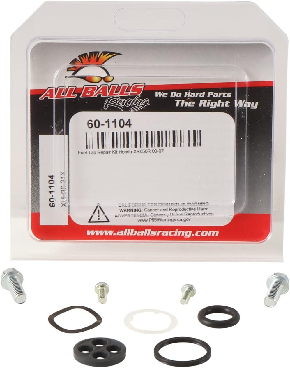 All Balls Racing Fuel Tap Repair Kit 60-1104 Compatible With/Replacement For Honda XR650R 2000-2007