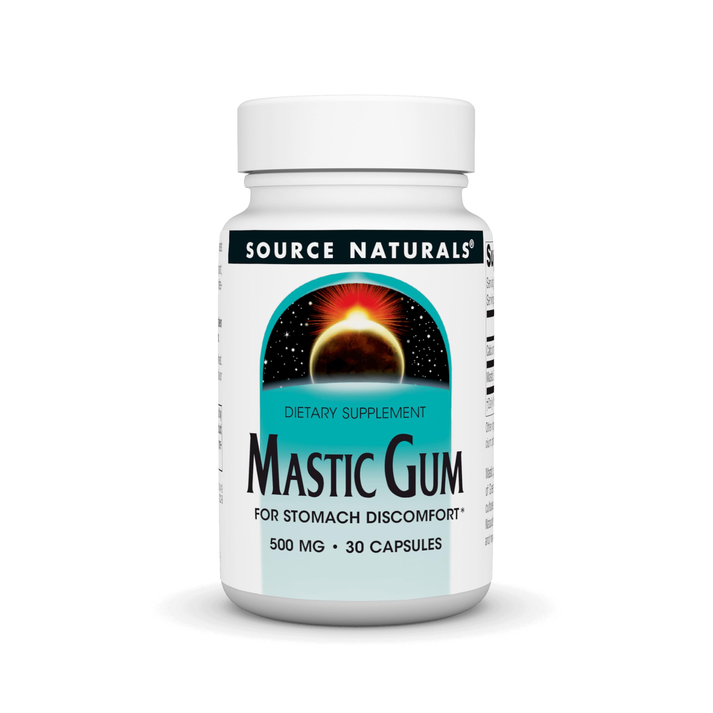 Source Naturals Mastic Gum Extract for Stomach Discomfort* 500 Mg Capsule, 30 Count