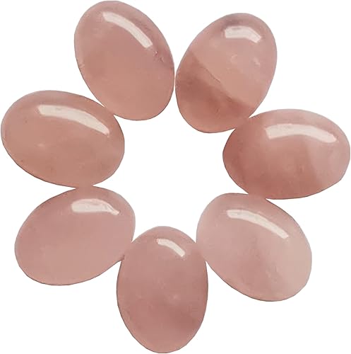 Vista 22 de 7 cuentas ovaladas de lapislázuli con parte trasera plana, piedras preciosas de cristal para hacer joyas, bricolaje, 0.71 x 0.51 pulgadas