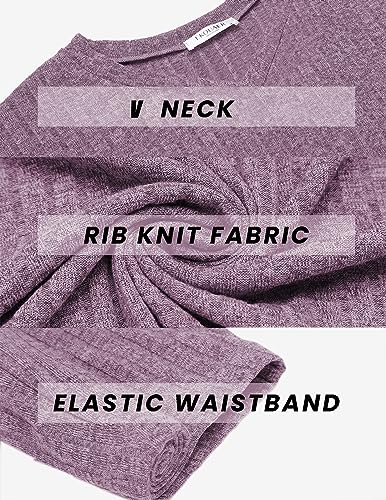 Ekouaer Biker Short Sets Women 2 Piece Outfits Ribbed Pajama Short Sleeve Workout Set - Image 7