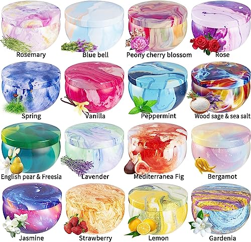 16 Pack Scented Candles Gift Set 2.5Oz Strong Fragrance Aromatherapy Candles Natural Soy Wax Candles Portable Travel Tin Jar Candles Gifts For Home Scented Decoration Birthday Valentine'sday #TOP1