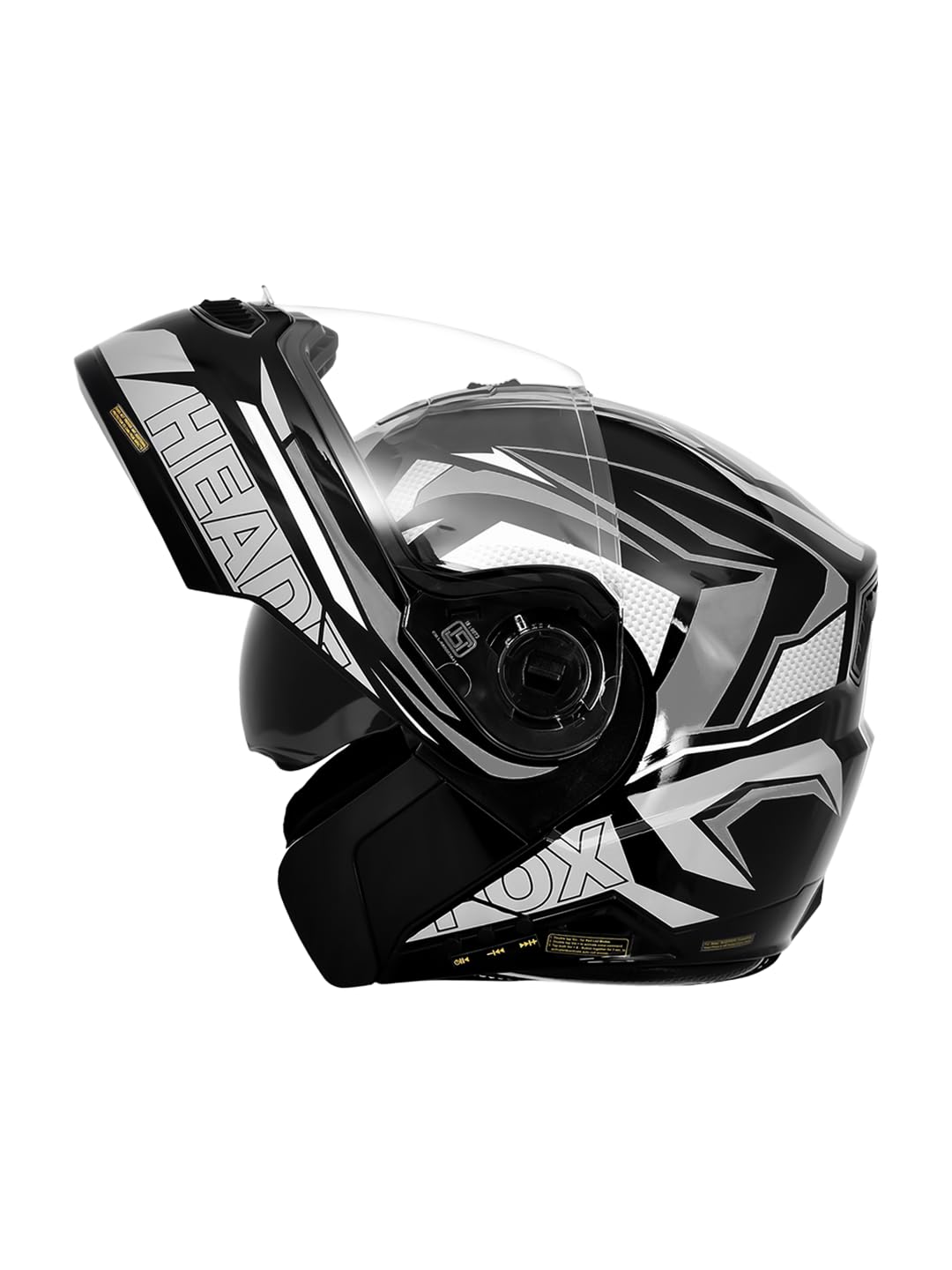 HEADFOX N2 Air 7 Metro: Smart Bluetooth Helmet with Features for Easy Calls, Music, GPS, Weather Resistance, Voice Assistant, Dual Vision Protection, ...