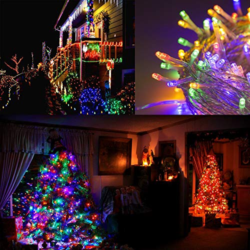 Ljlnion 300 Led String Lights Outdoor Indoor, Extra Long 98.5F Christmas Lights, 8 Lighting Modes, Plug In Waterproof Fairy Lights For Wedding Party Bedroom Decorations (Multicolor) #TOP2