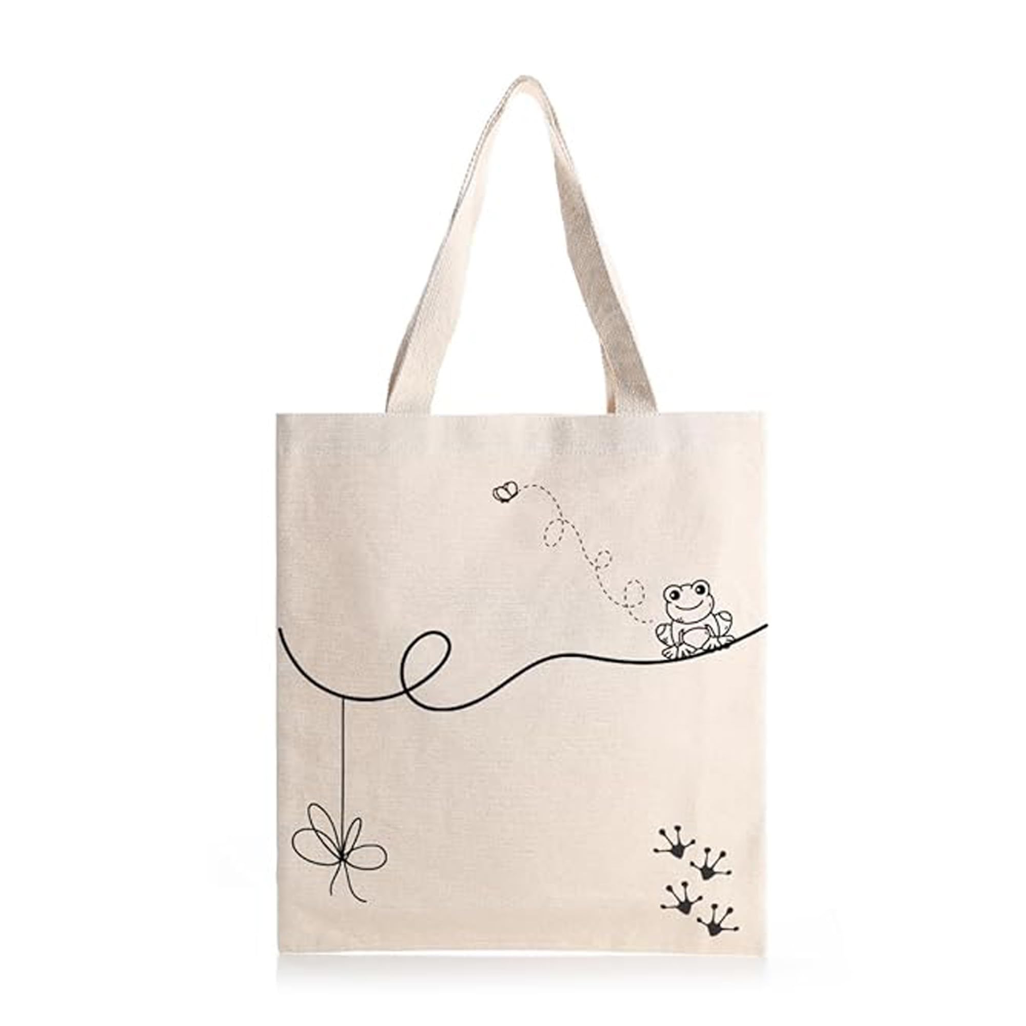 STRUTT Canvas Reusable Tote Bags | 100% Organic Cotton Shopping/Grocery Bags | Multi-purpose Eco-friendly Bags with 15kg Capacity