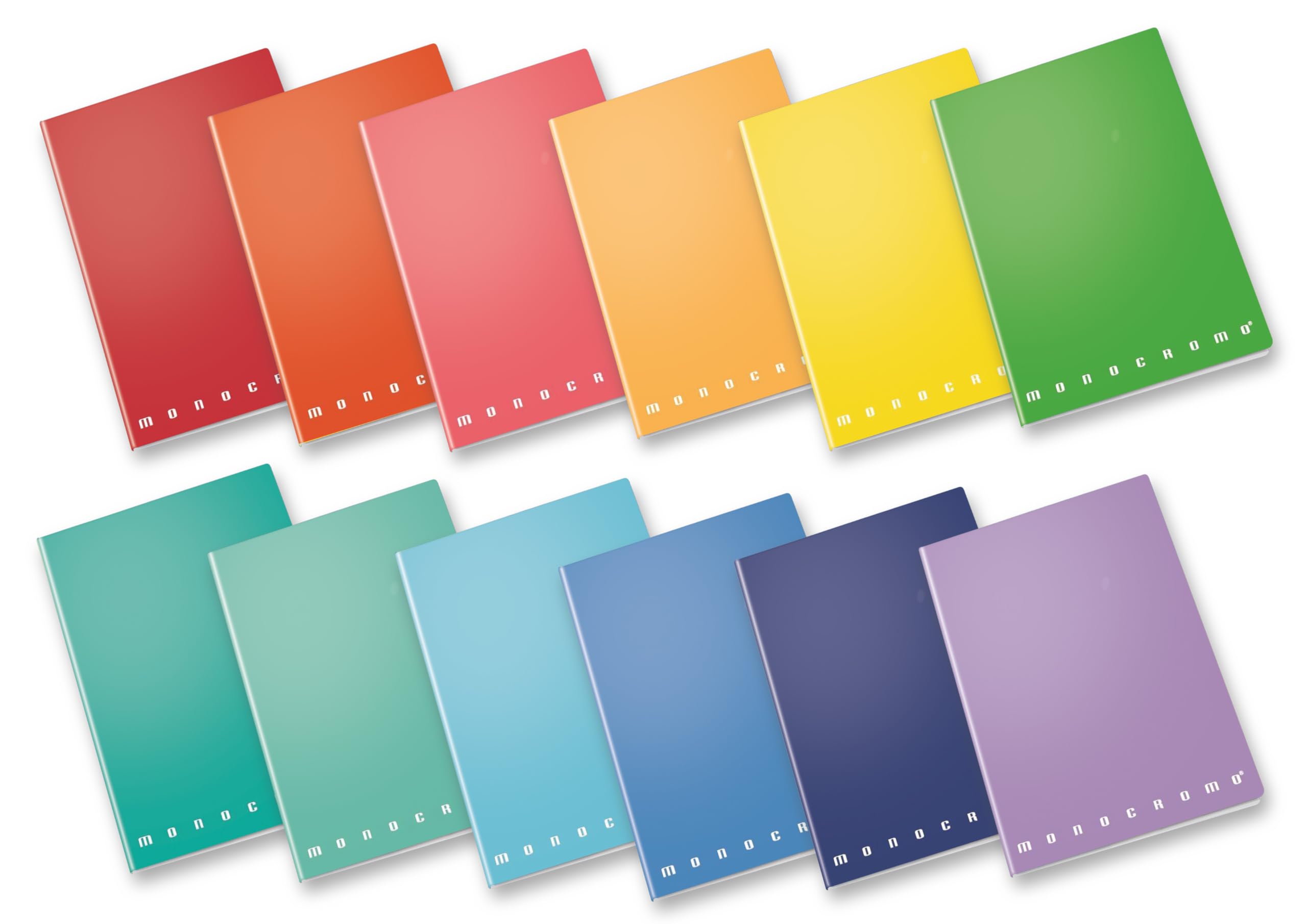 Pigna Monocromo 02298875M, Quaderno Formato A4, Rigatura 5M, Quadretti 5 mm per 2° e 3° Elementare, Carta 80G/Mq, Pacco da 10 Pezzi
