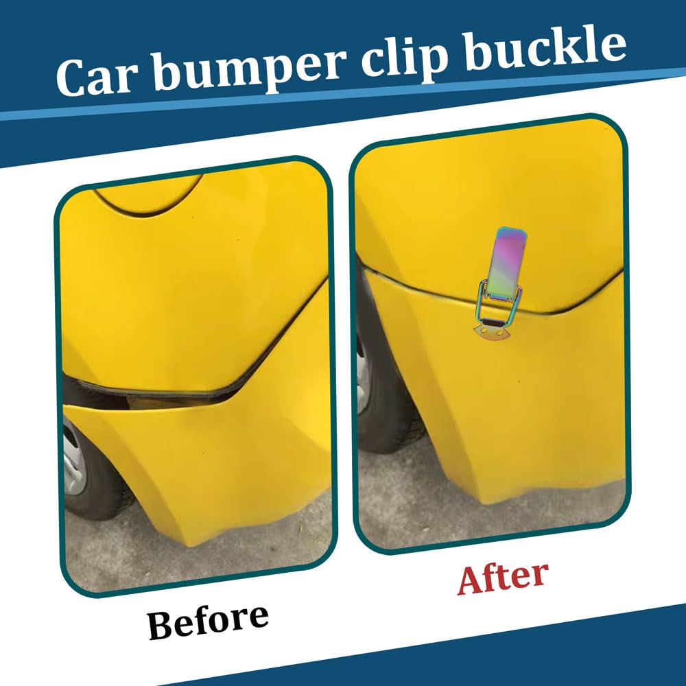 2PCS Car Bumper Clips Auto Bumper Security Hook Lock Clip Hasp Quick Release Front Rear Bumper Trunk Fastener — view 7