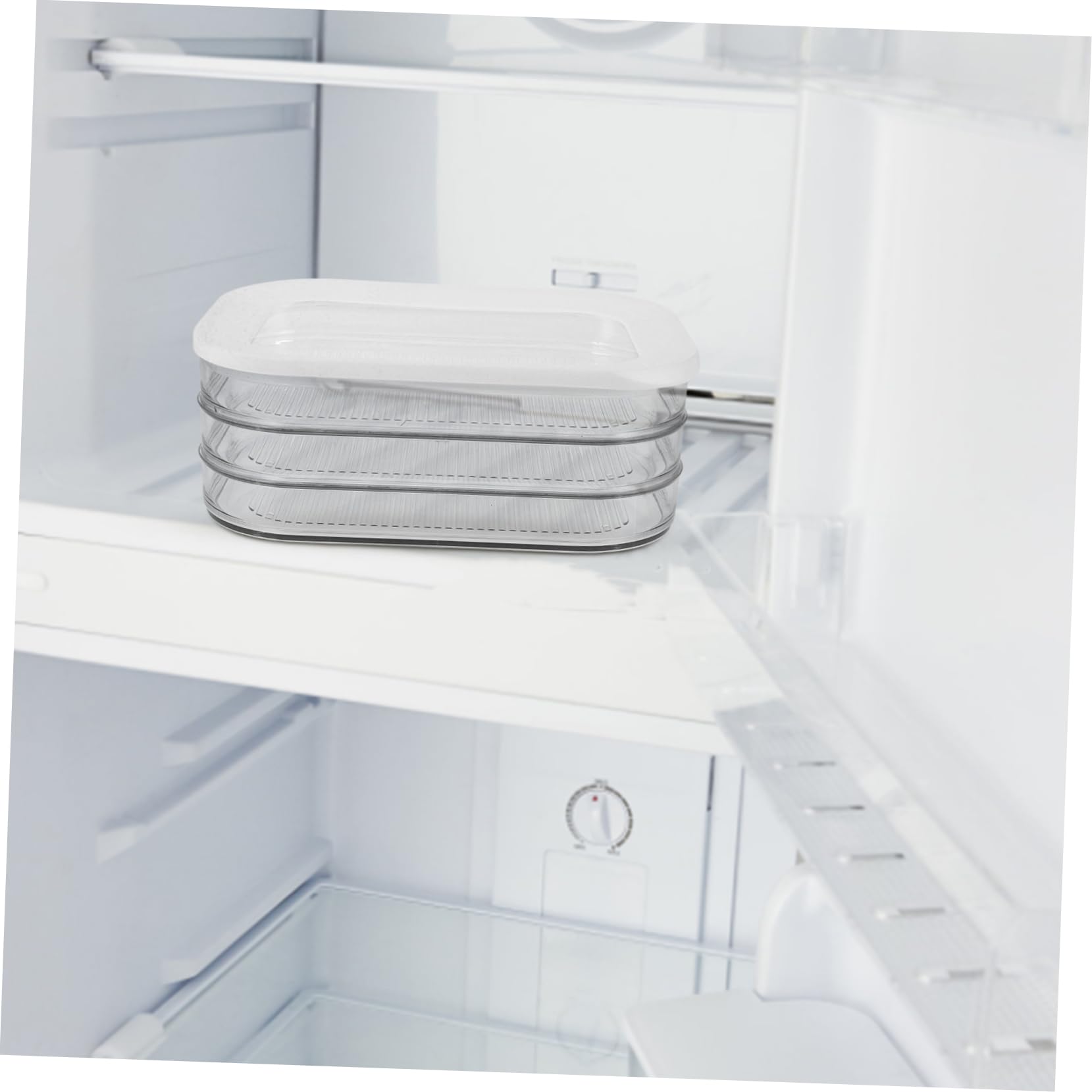 Caja Organizadora de Alimentos Tapa Transparente de Acrílico Resistente a Deformaciones y Larga Duración para Tocino Adecuado para Conservar en Refrigerador